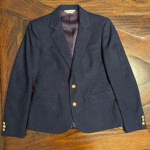 Vintage JG Hook Navy Wool Blazer Jacket Size 6 Perfect Condition